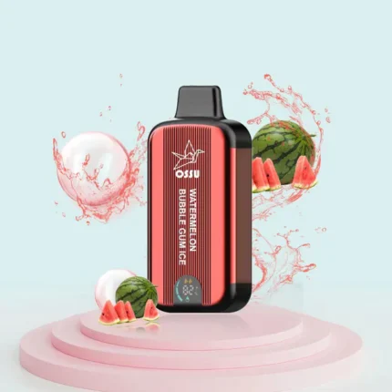 OSSU 15000 PUFFS 50 MG 5 NICOTINE DISPOSABLE VAPE IN UAE; WATERMELON BUBBLE GUM ICE; UAE VAPE GALLERY;