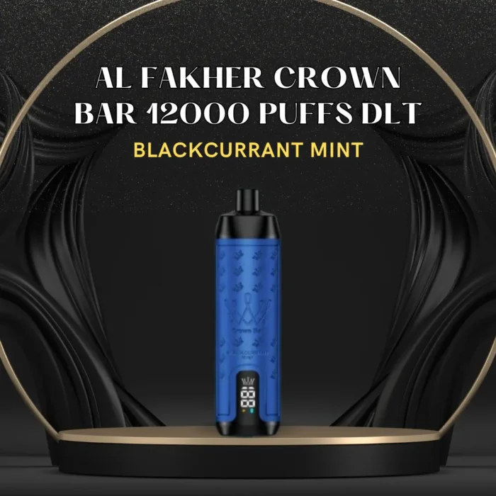 AL FAKHER CROWN BAR 12000 PUFFS DLT; Blackcurrant Mint; UAE VAPE GALLERY;