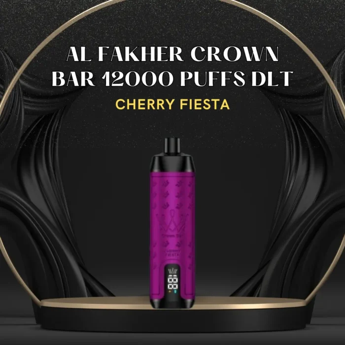 AL FAKHER CROWN BAR 12000 PUFFS DLT; Cherry Fiesta; UAE VAPE GALLERY;