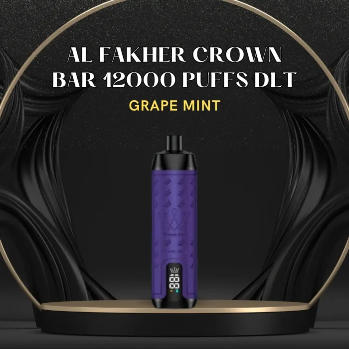 AL FAKHER CROWN BAR 12000 PUFFS DLT; Grape Mint; UAE VAPE GALLERY;