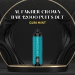 AL FAKHER CROWN BAR 12000 PUFFS DLT; Gum Mint; UAE VAPE GALLERY;