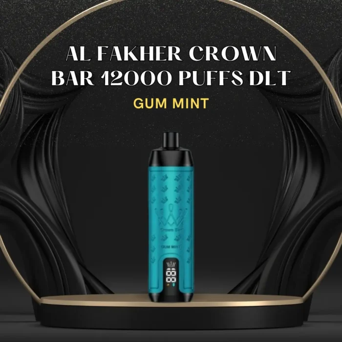 AL FAKHER CROWN BAR 12000 PUFFS DLT; Gum Mint; UAE VAPE GALLERY;