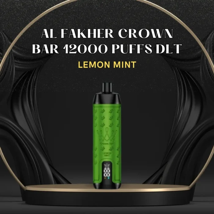 AL FAKHER CROWN BAR 12000 PUFFS DLT; Lemon Mint; UAE VAPE GALLERY;