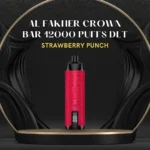 AL FAKHER CROWN BAR 12000 PUFFS DLT; Strawberry Punch; UAE VAPE GALLERY;