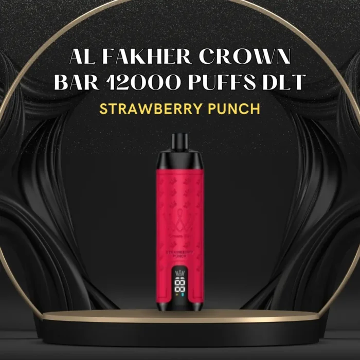 AL FAKHER CROWN BAR 12000 PUFFS DLT; Strawberry Punch; UAE VAPE GALLERY;