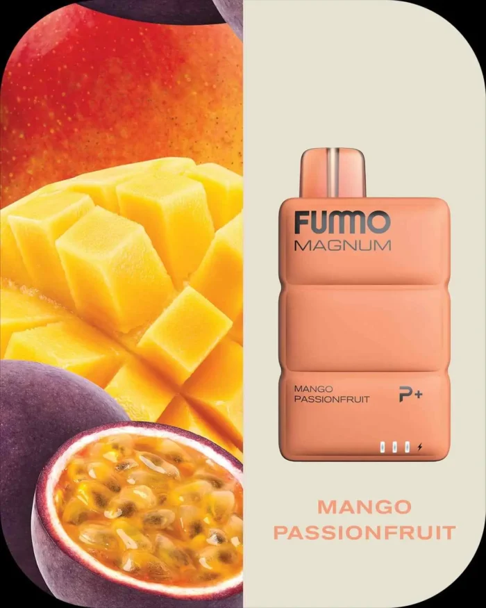 FUMMO Magnum 8000 Puffs IN UAE; Mango Passion Fruit; UAE VAPE GALLERY;