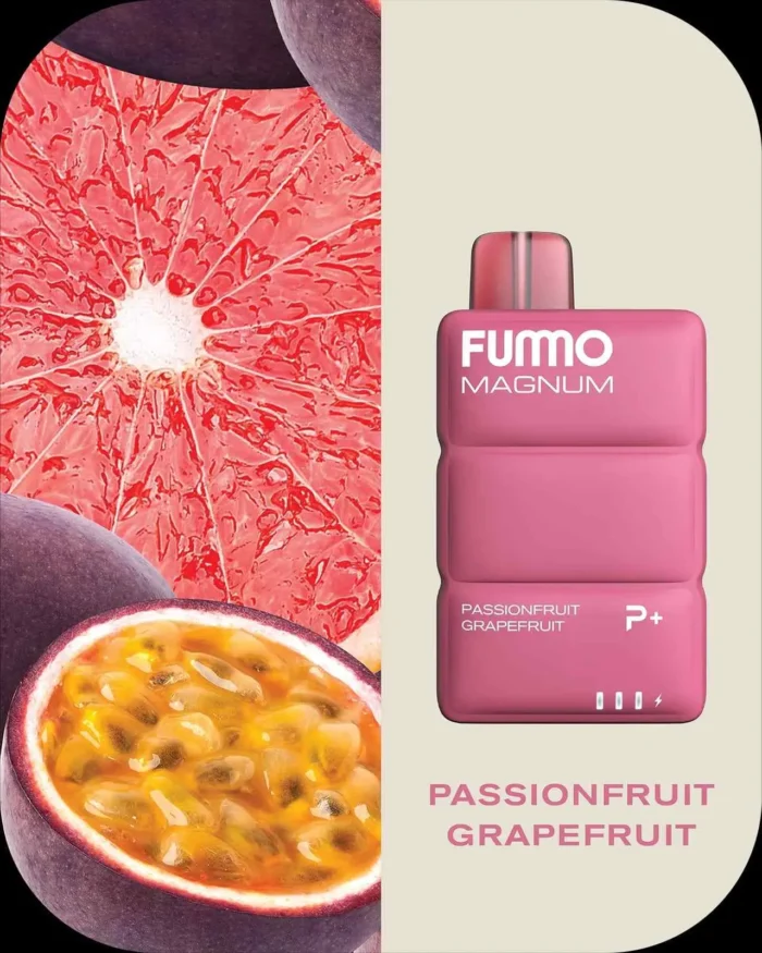 FUMMO Magnum 8000 Puffs IN UAE; Passionfruit Grapefruit; UAE VAPE GALLERY;