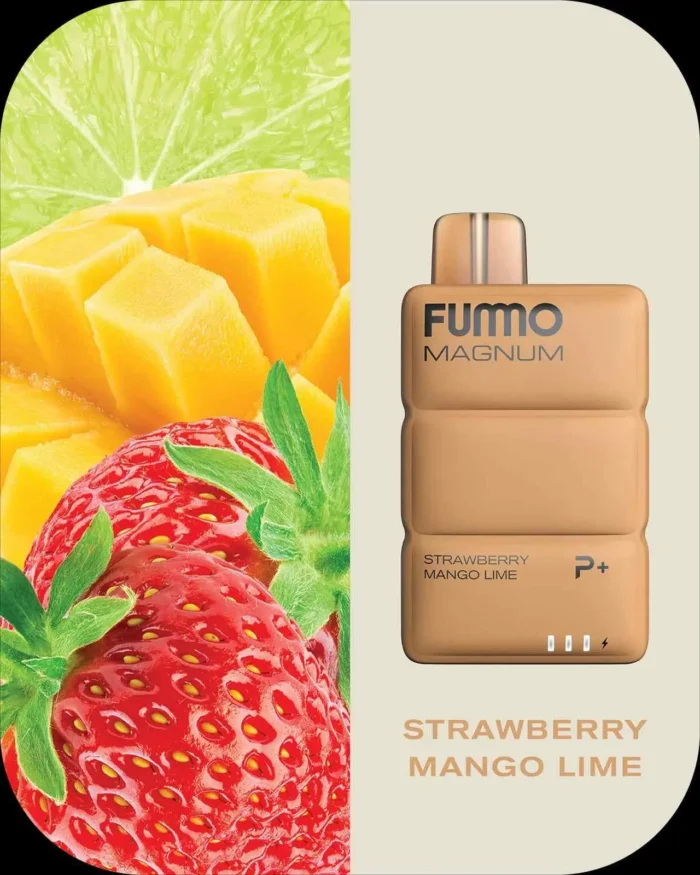 FUMMO Magnum 8000 Puffs IN UAE; Strawberry mango lime; UAE VAPE GALLERY;