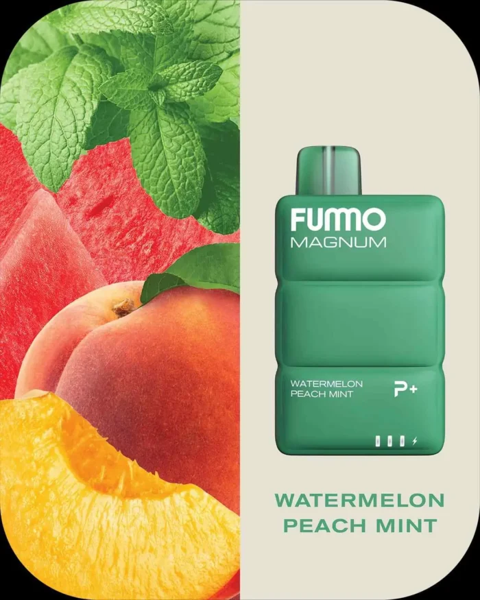 FUMMO Magnum 8000 Puffs IN UAE; Watermelon Peach Mint; UAE VAPE GALLERY;