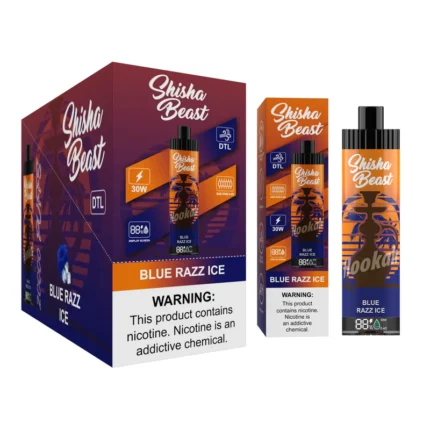 R&M Shisha Beast 20000 Puffs Disposable Vape; Blue Razz Ice; UAE VAPE GALLERY;